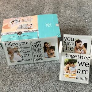 Inspirational Family Photo Coasters Set